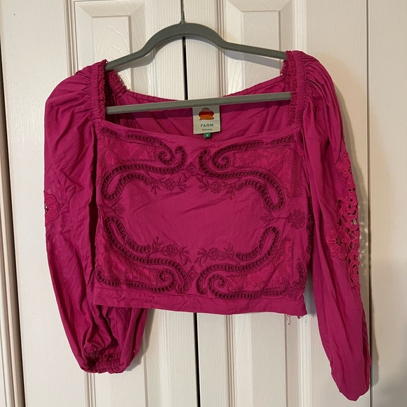 Farm Rio Lace Blouse Size Small - Picture 7 of 8